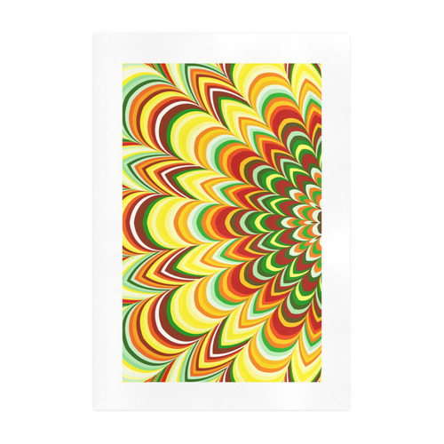 Asymmetric colorful striped pattern Art Print 19‘’x28‘’