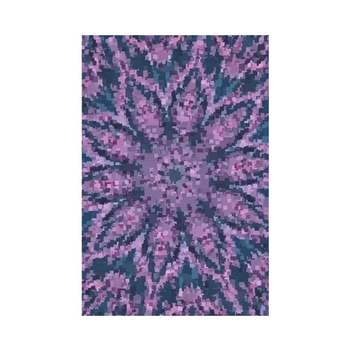 Purple Pixel Mandala Garden Flag 12‘’x18‘’（Without Flagpole）