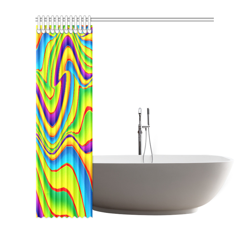 Summer Wave Colors Shower Curtain 66"x72"