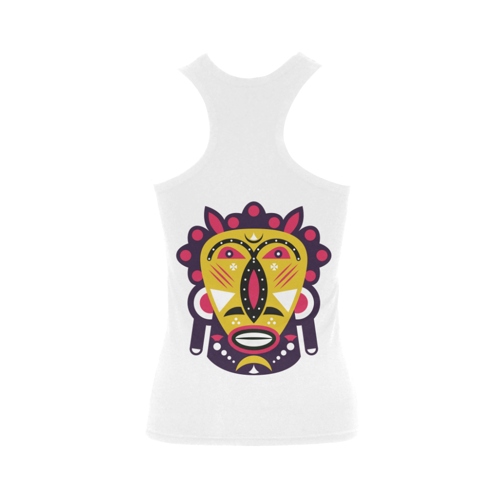 Kuba Mask Women's Shoulder-Free Tank Top (Model T35)