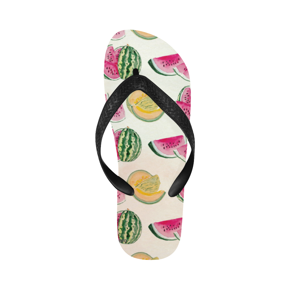 108764-ON7R7S-828 Watermelon Flip Flops for Men/Women (Model 040)
