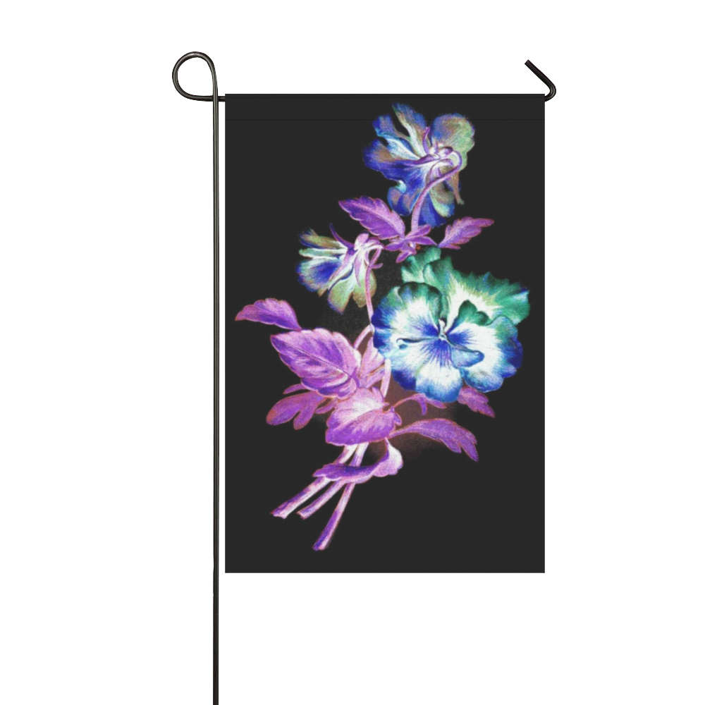 Iridescent Pansy Floral Garden Flag 12‘’x18‘’（Without Flagpole）