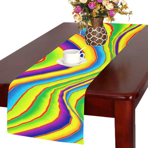 Summer Wave Colors Table Runner 14x72 inch