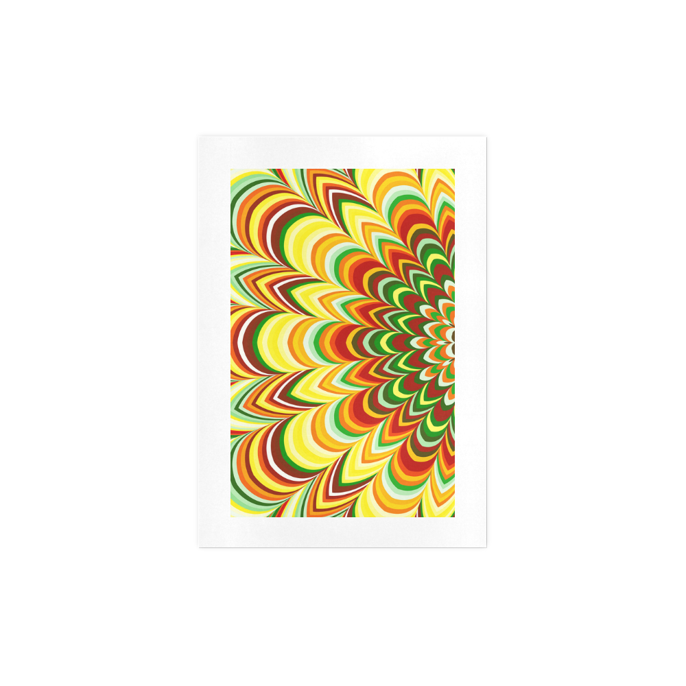 Asymmetric colorful striped pattern Art Print 7‘’x10‘’