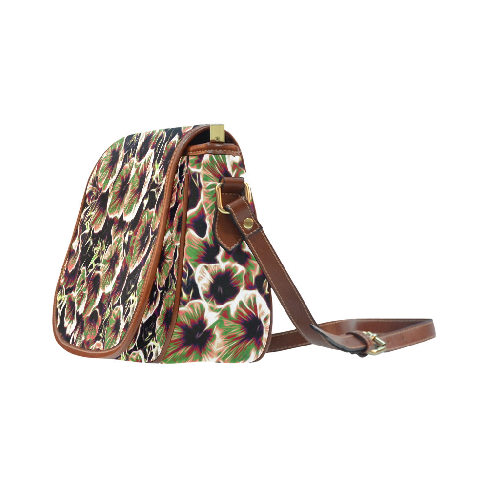 amazing floral 517B by JamColors Saddle Bag/Small (Model 1649) Full Customization