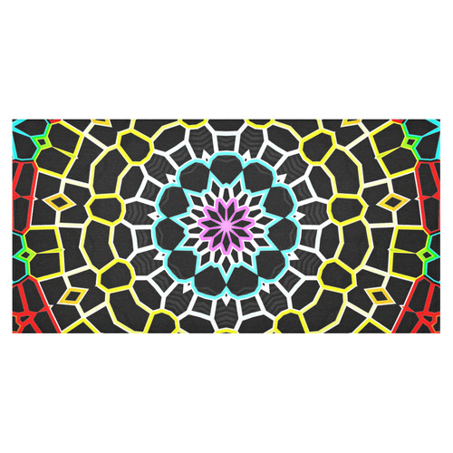 Live Line Mandala Cotton Linen Tablecloth 60"x120"