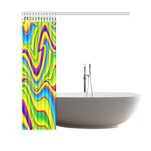 Summer Wave Colors Shower Curtain 69"x70"
