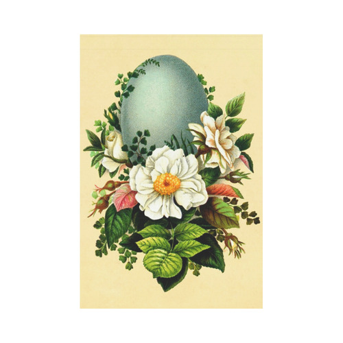 Vintage Easter Floral Garden Flag 12‘’x18‘’（Without Flagpole）