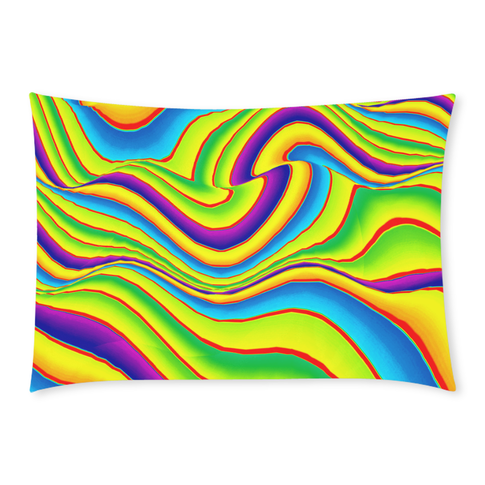 Summer Wave Colors Custom Rectangle Pillow Case 20x30 (One Side)