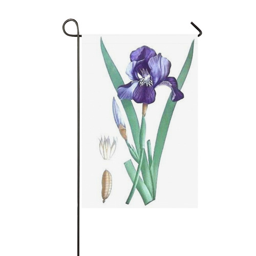 Botanical Iris Garden Flag 12‘’x18‘’（Without Flagpole）