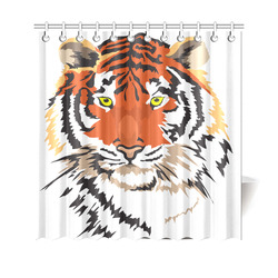 Tiger 2 Shower Curtain 69"x70"