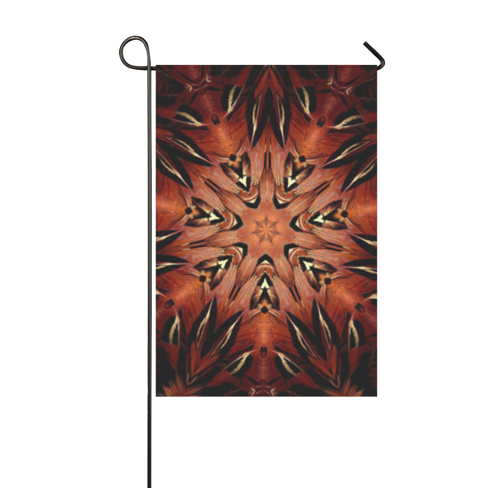 Flaming Feather Kaleidoscope Garden Flag 12‘’x18‘’（Without Flagpole）