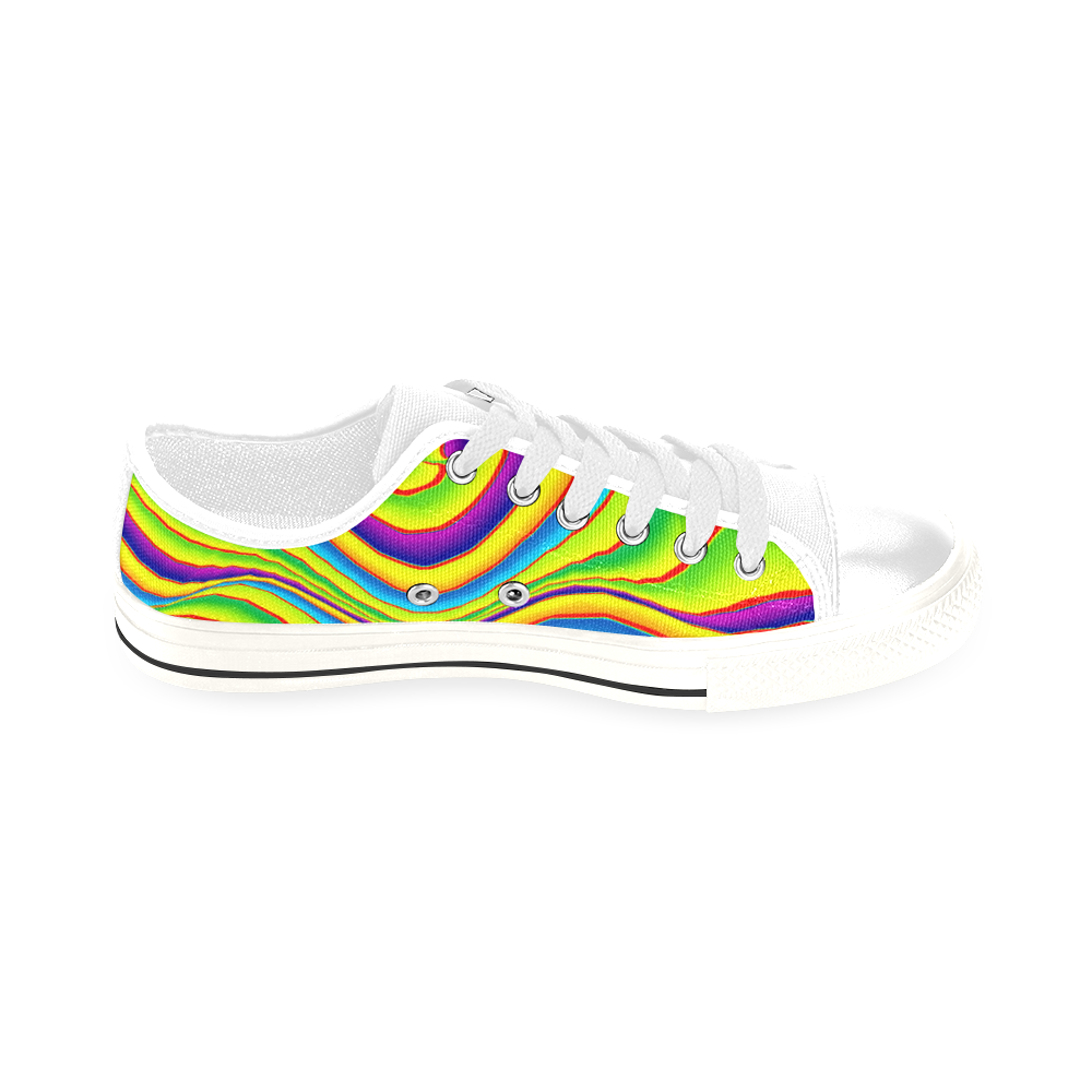 Summer Wave Colors Men's Classic Canvas Shoes/Large Size (Model 018)