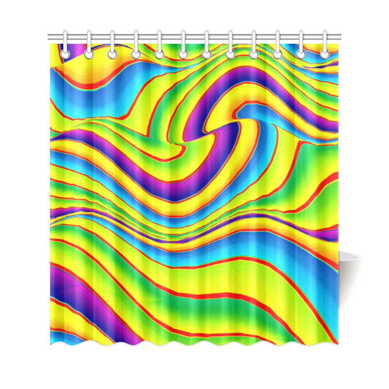 Summer Wave Colors Shower Curtain 69"x72"