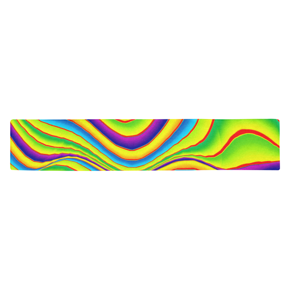 Summer Wave Colors Table Runner 14x72 inch