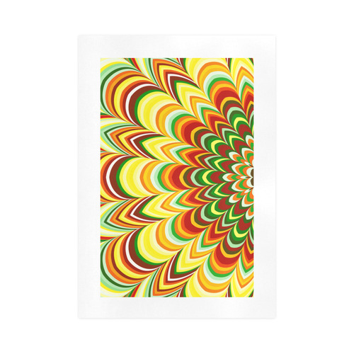 Asymmetric colorful striped pattern Art Print 16‘’x23‘’