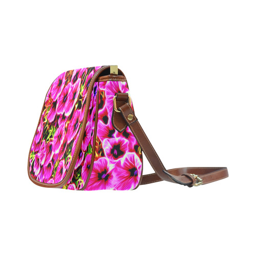 amazing floral 517C by JamColors Saddle Bag/Small (Model 1649) Full Customization