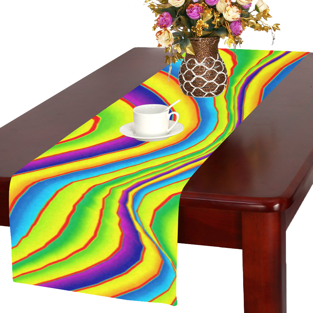 Summer Wave Colors Table Runner 16x72 inch