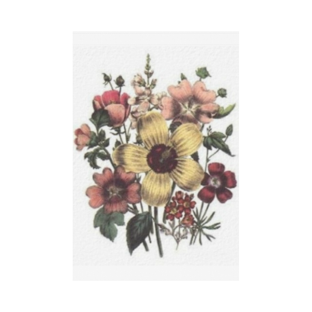 Vintage Floral Garden Flag 12‘’x18‘’（Without Flagpole）