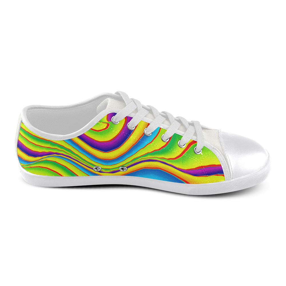 Summer Wave Colors Canvas Shoes for Women/Large Size (Model 016)