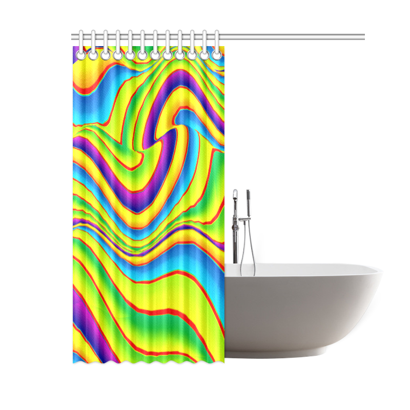 Summer Wave Colors Shower Curtain 60"x72"