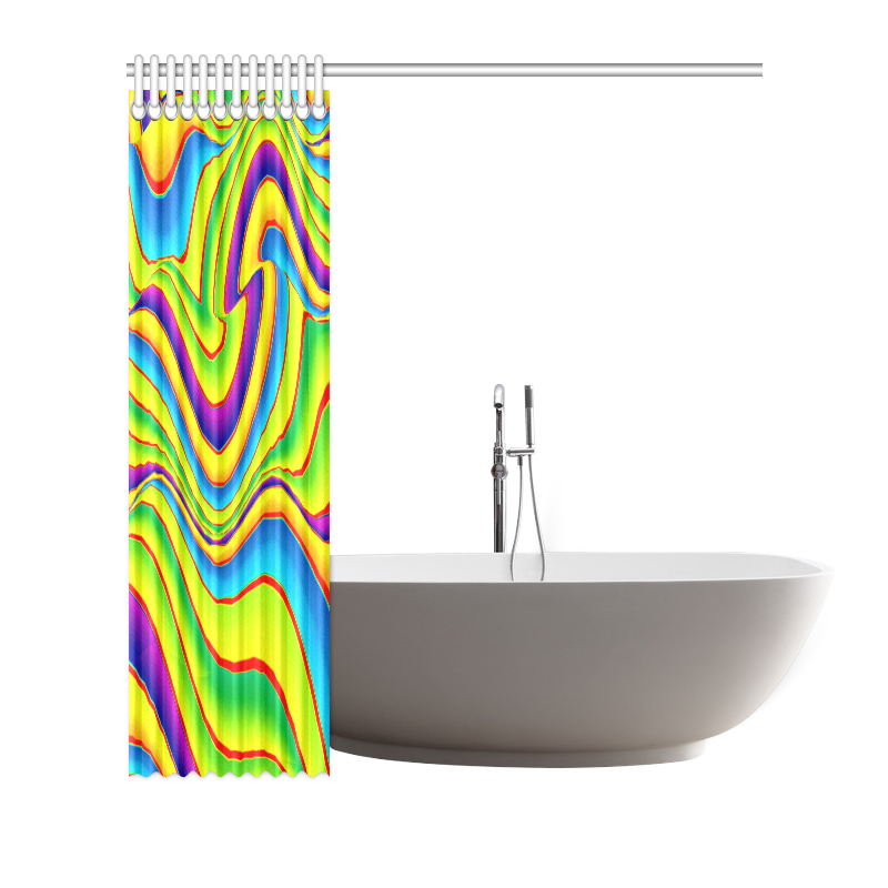 Summer Wave Colors Shower Curtain 72"x72"