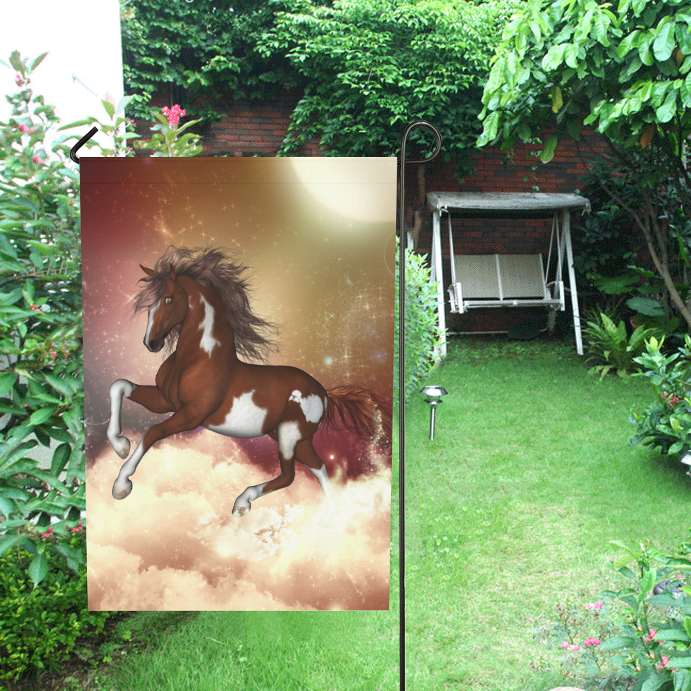 Wonderful wild horse in the sky Garden Flag 28''x40'' （Without Flagpole）