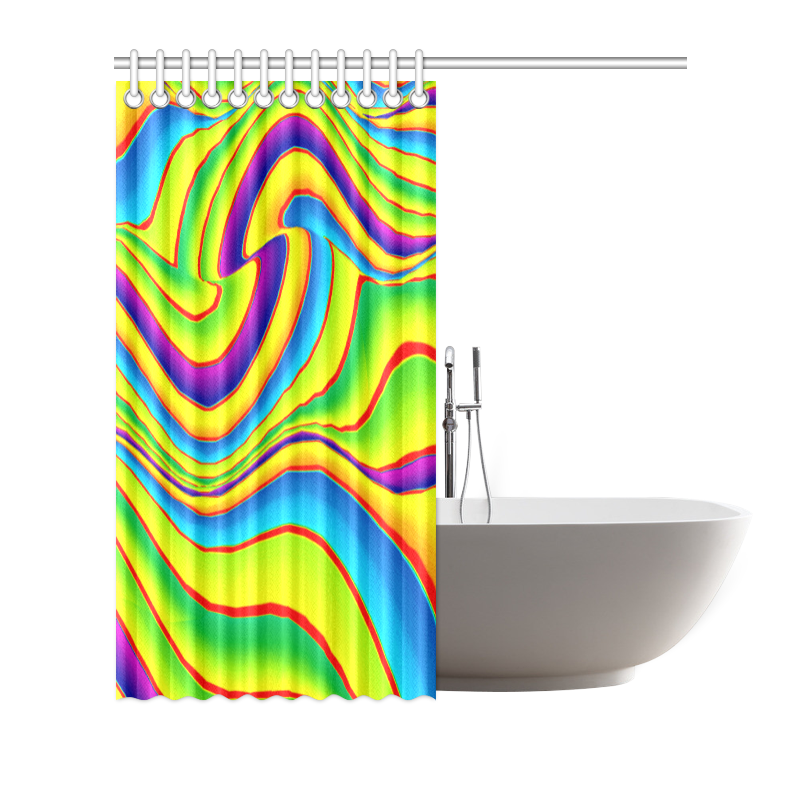 Summer Wave Colors Shower Curtain 66"x72"