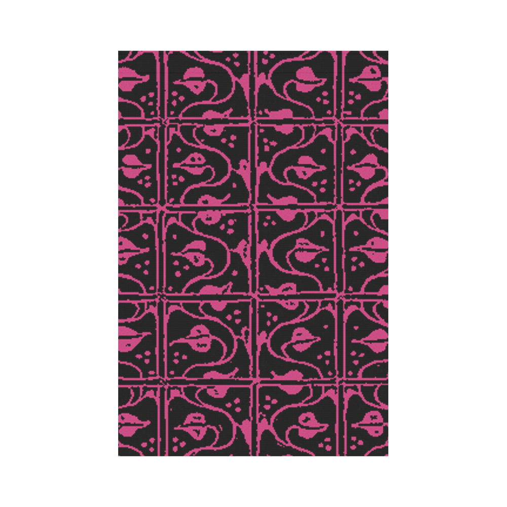 Pink Yarrow Leaf and Vines Garden Flag 12‘’x18‘’（Without Flagpole）