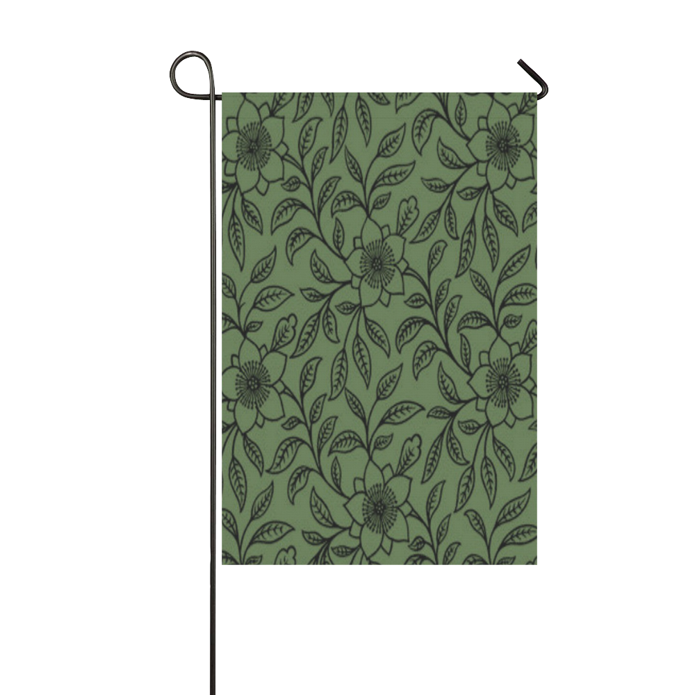 Vintage Lace Floral Kale Garden Flag 12‘’x18‘’（Without Flagpole）