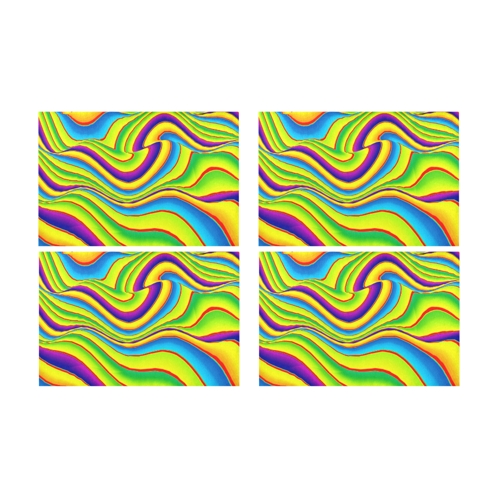 Summer Wave Colors Placemat 12’’ x 18’’ (Four Pieces)