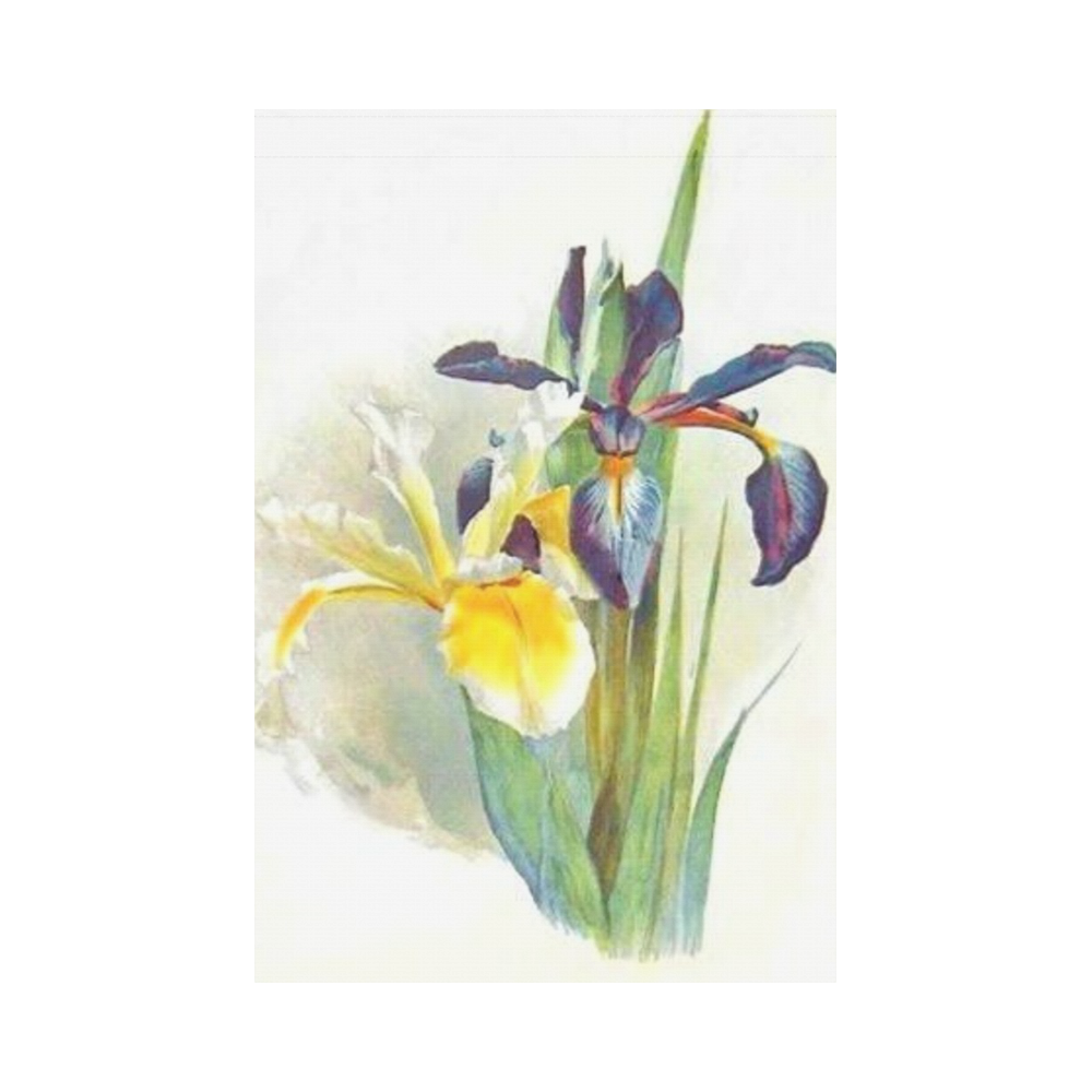 Vintage Irises Garden Flag 12‘’x18‘’（Without Flagpole）