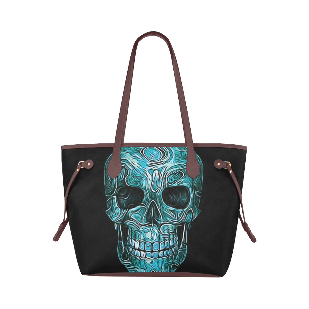 Skull-Unusual and unique 05C by JamColors Clover Canvas Tote Bag (Model 1661)