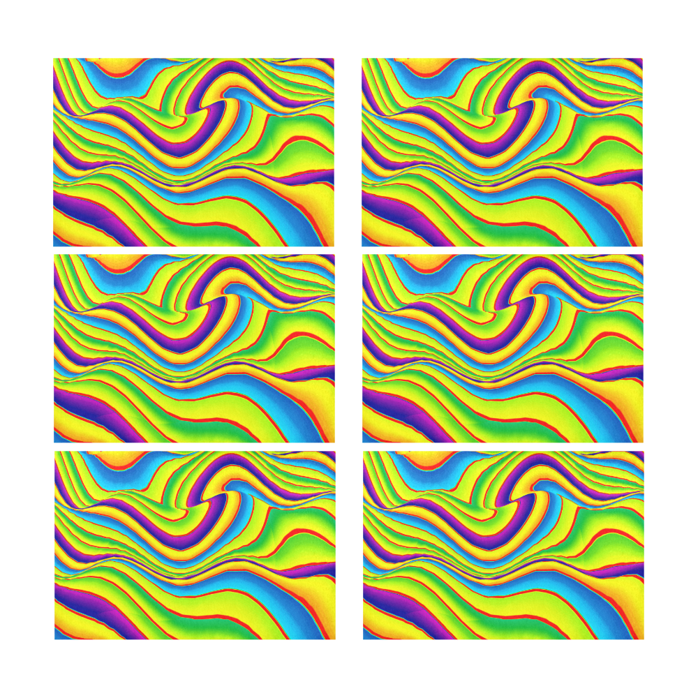 Summer Wave Colors Placemat 12’’ x 18’’ (Set of 6)