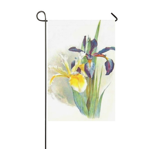 Vintage Irises Garden Flag 12‘’x18‘’（Without Flagpole）