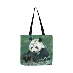 Giant Panda Eating Bamboo In Forest Reusable Shopping Bag Model 1660 (Two sides)