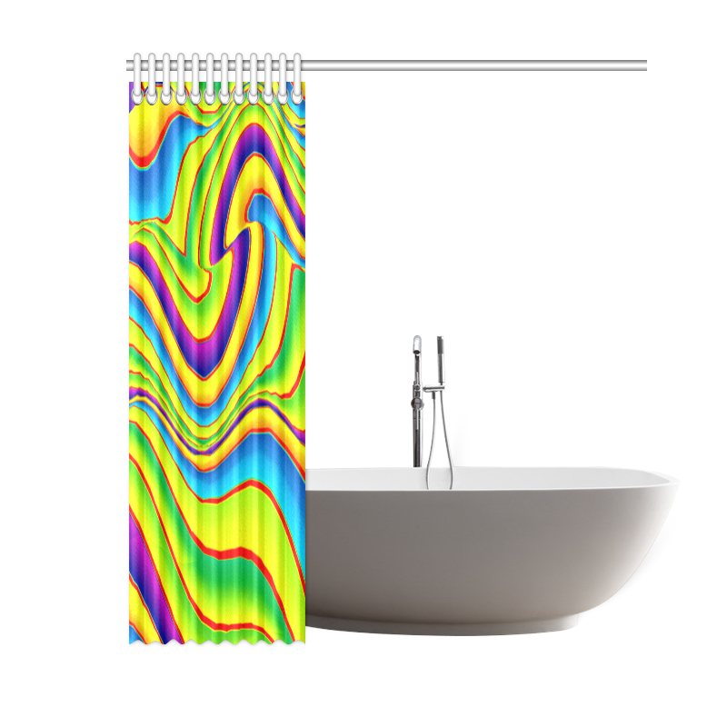 Summer Wave Colors Shower Curtain 60"x72"
