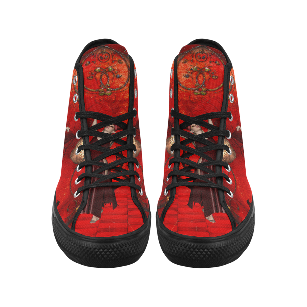 Fantasy women with skulls Vancouver H Women's Canvas Shoes (1013-1)