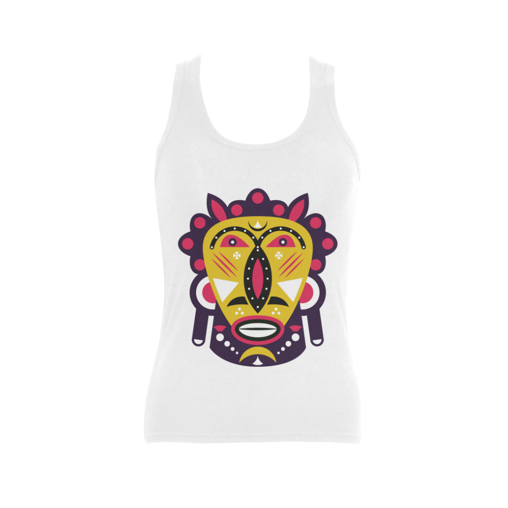 Kuba Mask Women's Shoulder-Free Tank Top (Model T35)