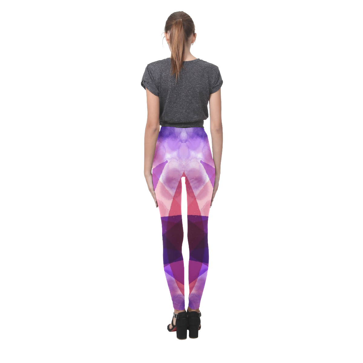 Purple And Pink Cassandra Women's Leggings (Model L01)