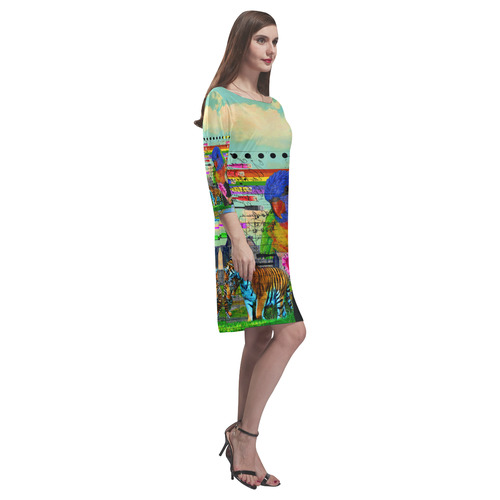 THE BIG PARROT Rhea Loose Round Neck Dress(Model D22)
