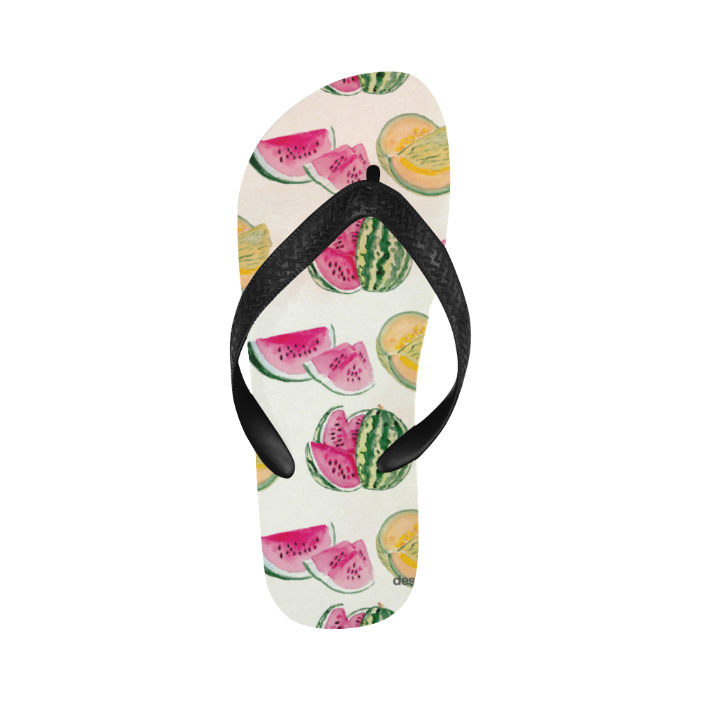 108764-ON7R7S-828 Watermelon Flip Flops for Men/Women (Model 040)