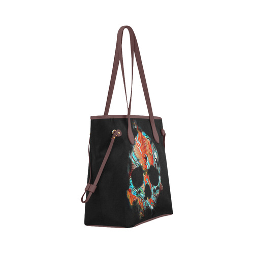 Skull-Unusual and unique 06A by JamColors Clover Canvas Tote Bag (Model 1661)