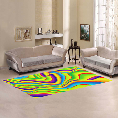 Summer Wave Colors Area Rug 7'x3'3''