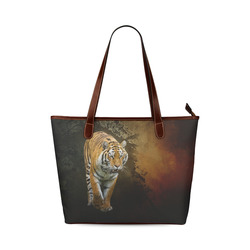 A gorgeous painted siberian tiger Shoulder Tote Bag (Model 1646)
