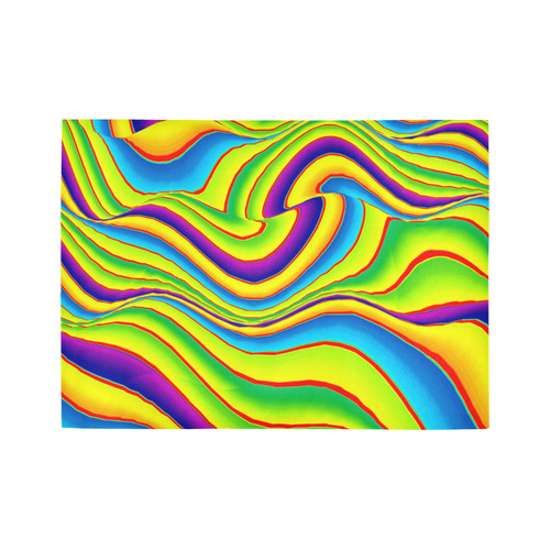 Summer Wave Colors Area Rug7'x5'
