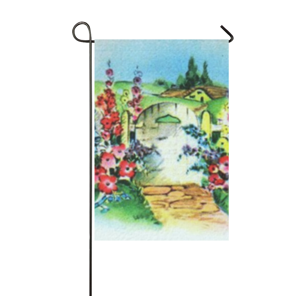 Country Flower Garden Garden Flag 12‘’x18‘’（Without Flagpole）