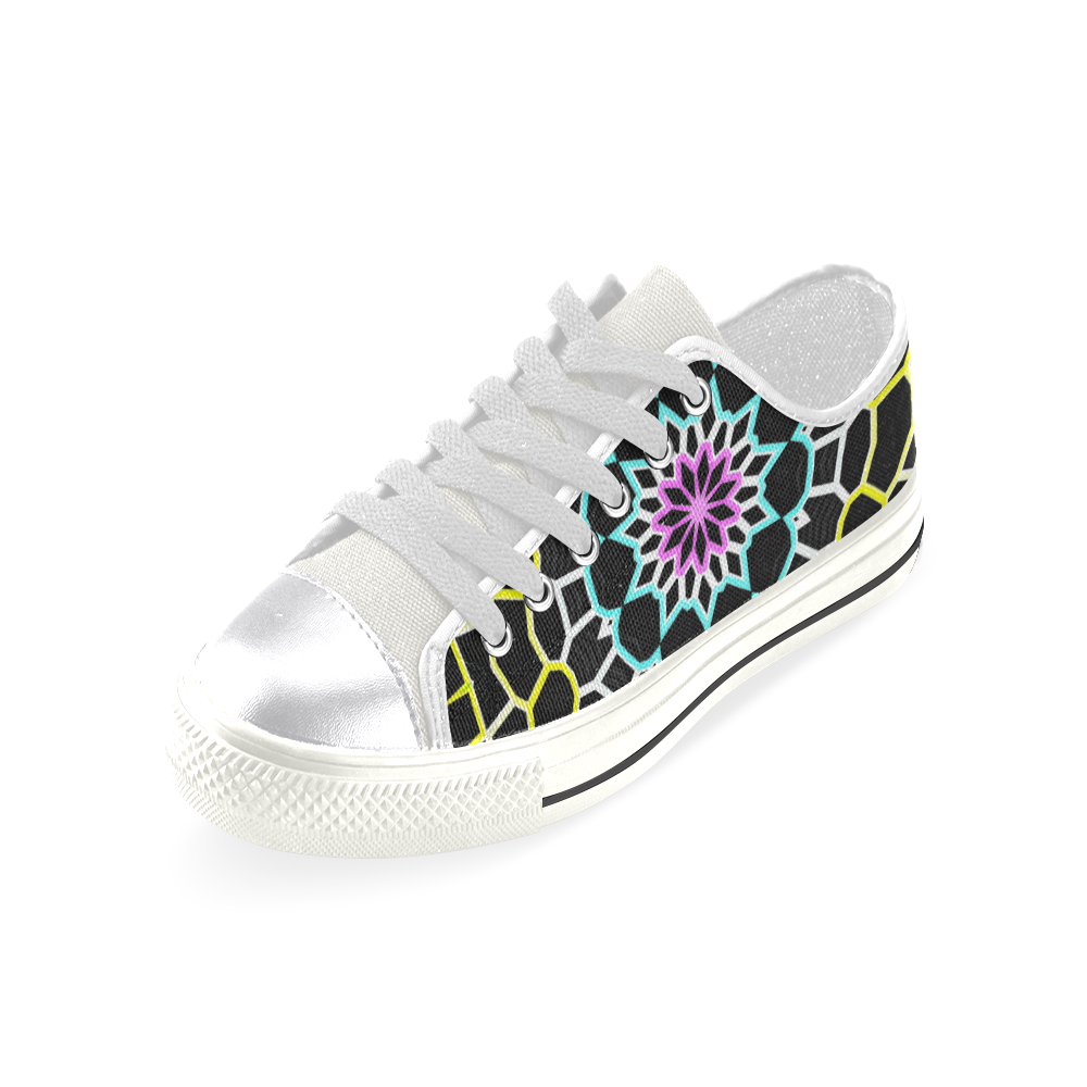 Live Line Mandala Canvas Women's Shoes/Large Size (Model 018)