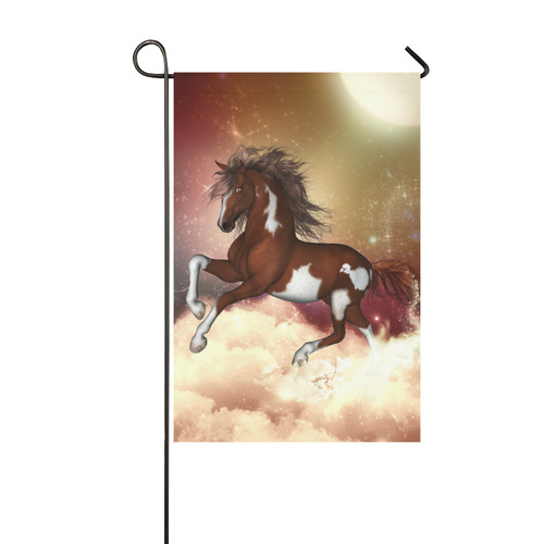 Wonderful wild horse in the sky Garden Flag 12‘’x18‘’（Without Flagpole）