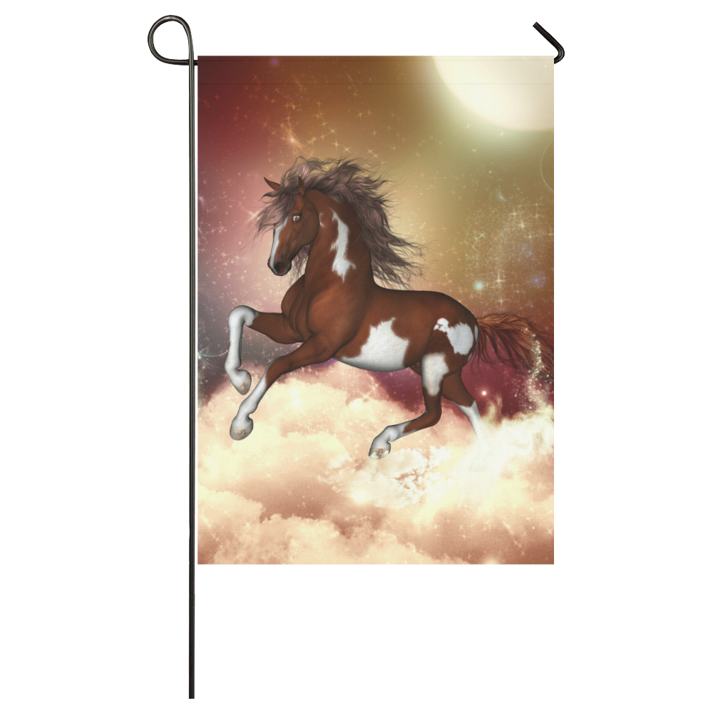 Wonderful wild horse in the sky Garden Flag 28''x40'' （Without Flagpole）